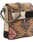 OHLAY MESSENGER Upcycled Wool Upcycled Canvas Hair-on Genuine Leather women bag western handbag purse