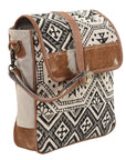 OHLAY MESSENGER Upcycled Wool Upcycled Canvas Hair-on Genuine Leather women bag western handbag purse