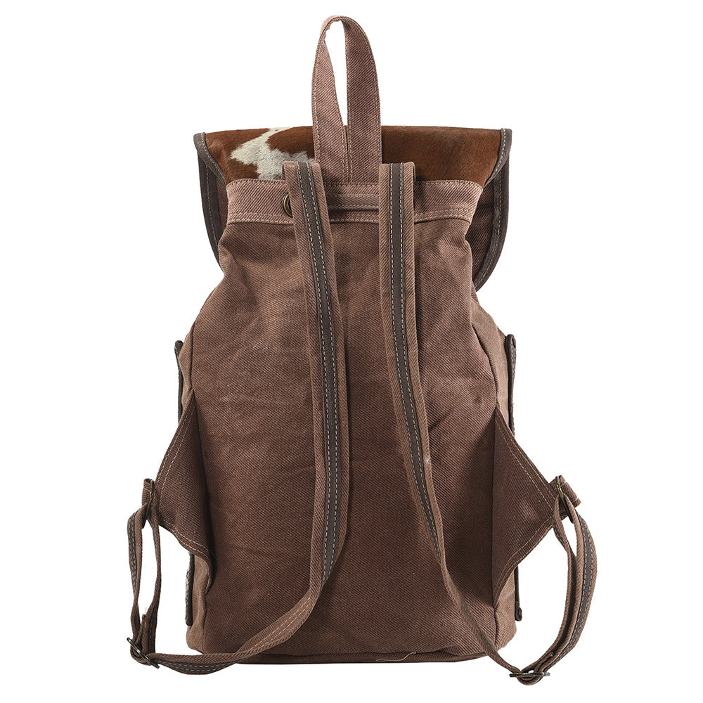 OHLAY KB177 Backpack Upcycled Canvas Hair-On Genuine Leather women bag western handbag purse