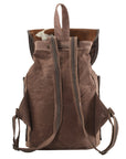 OHLAY KB177 Backpack Upcycled Canvas Hair-On Genuine Leather women bag western handbag purse