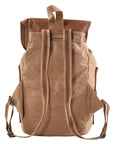 OHLAY KB178 Backpack Upcycled Canvas Genuine Leather women bag western handbag purse