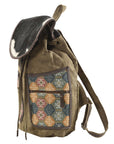OHLAY KB179 Backpack Upcycled Canvas Hair-On Genuine Leather women bag western handbag purse