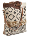OHLAY KB180 Cross Body Upcycled Wool Upcycled Canvas Hair-On Genuine Leather women bag western handbag purse