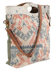 OHLAY KB182 Cross Body Upcycled Wool Upcycled Canvas Hair-On Genuine Leather women bag western handbag purse