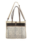 OHLAY KB183 TOTE Upcycled Wool Upcycled Canvas Genuine Leather women bag western handbag purse