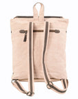 OHLAY KB190 Backpack Upcycled Canvas Genuine Leather women bag western handbag purse