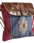 OHLAY KB191 Cross Body Upcycled Wool Upcycled Canvas Hair-On Genuine Leather women bag western handbag purse