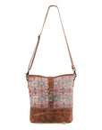 OHLAY MESSENGER Upcycled Wool Upcycled Canvas  Genuine Leather women bag western handbag purse