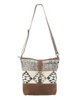 OHLAY MESSENGER Upcycled Wool Upcycled Canvas  Genuine Leather women bag western handbag purse