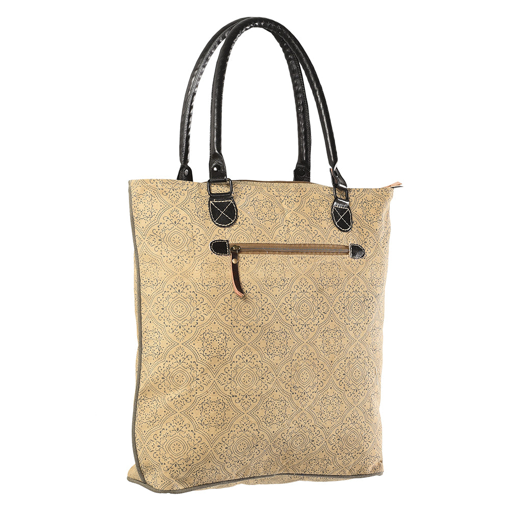 OHLAY KB205 TOTE Upcycled Canvas Genuine Leather women bag western handbag purse