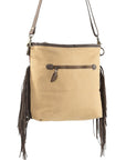 OHLAY KB208 Cross Body Upcycled Wool Upcycled Canvas Embossed Genuine Leather women bag western handbag purse