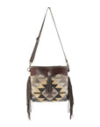 OHLAY KB208 Cross Body Upcycled Wool Upcycled Canvas Embossed Genuine Leather women bag western handbag purse