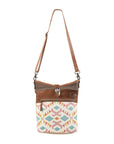 OHLAY MESSENGER Upcycled Canvas Hair-on Genuine Leather women bag western handbag purse