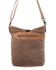 OHLAY MESSENGER Upcycled Canvas Hair-on Genuine Leather women bag western handbag purse