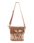 OHLAY MESSENGER Upcycled Wool Upcycled Canvas Hair-on Genuine Leather women bag western handbag purse