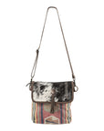 OHLAY MESSENGER Upcycled Wool Upcycled Canvas Hair-on Genuine Leather women bag western handbag purse