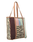 OHLAY KB219 TOTE Upcycled Wool Upcycled Canvas Hair-on Genuine Leather women bag western handbag purse