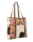 OHLAY KB221 TOTE Upcycled Wool Upcycled Canvas Hair-on Genuine Leather women bag western handbag purse