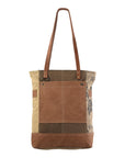 OHLAY KB223 TOTE Upcycled Canvas Genuine Leather women bag western handbag purse