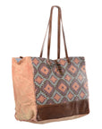 OHLAY KB234 TOTE Upcycled Wool Upcycled Canvas Genuine Leather women bag western handbag purse