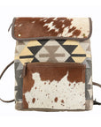 OHLAY KB246 Backpack Upcycled Canvas Hair-On Genuine Leather women bag western handbag purse