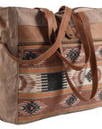 OHLAY KB249 TOTE Upcycled Wool Upcycled Canvas Genuine Leather women bag western handbag purse