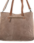 OHLAY KB249 TOTE Upcycled Wool Upcycled Canvas Genuine Leather women bag western handbag purse