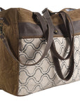 OHLAY KB250 TOTE Upcycled Canvas Genuine Leather women bag western handbag purse