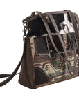 OHLAY KB251 TOTE Upcycled Wool Upcycled Canvas Hair-on Genuine Leather women bag western handbag purse