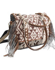 OHLAY KB254 TOTE Upcycled Wool Upcycled Canvas Hair-on Genuine Leather women bag western handbag purse