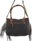 OHLAY KB254 TOTE Upcycled Wool Upcycled Canvas Hair-on Genuine Leather women bag western handbag purse