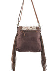 OHLAY MESSENGER Upcycled Wool Upcycled Canvas Hair-on Genuine Leather women bag western handbag purse
