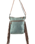 OHLAY KB259 Cross Body Upcycled Wool Upcycled Canvas Hair-On Genuine Leather women bag western handbag purse