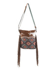 OHLAY KB259 Cross Body Upcycled Wool Upcycled Canvas Hair-On Genuine Leather women bag western handbag purse