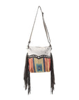 OHLAY KB260 Cross Body Upcycled Wool Upcycled Canvas Hair-On Genuine Leather women bag western handbag purse