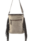 OHLAY MESSENGER Upcycled Wool Upcycled Canvas Hair-on Genuine Leather women bag western handbag purse