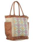 OHLAY KB268 TOTE Upcycled Wool Upcycled Canvas Genuine Leather women bag western handbag purse