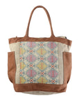 OHLAY KB268 TOTE Upcycled Wool Upcycled Canvas Genuine Leather women bag western handbag purse