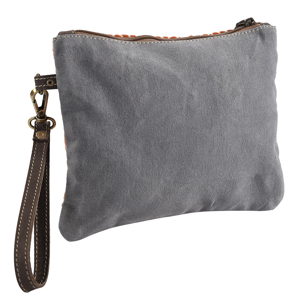 OHLAY WRISTLET Upcycled Wool Upcycled Canvas  Genuine Leather women bag western handbag purse