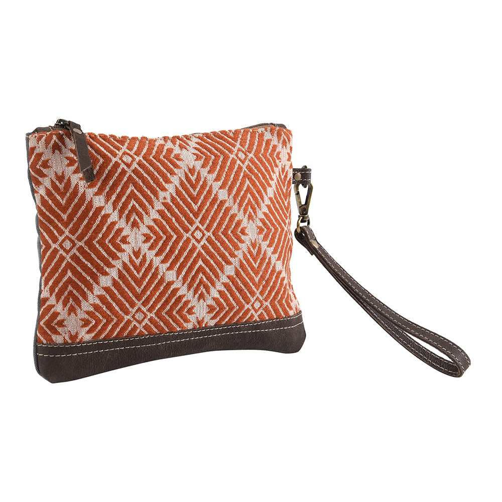 OHLAY WRISTLET Upcycled Wool Upcycled Canvas  Genuine Leather women bag western handbag purse
