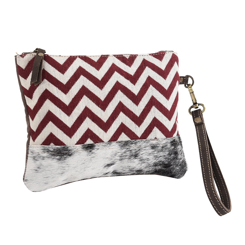 OHLAY WRISTLET Upcycled Wool Upcycled Canvas Hair-on Genuine Leather women bag western handbag purse