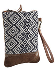 OHLAY WRISTLET Upcycled Wool Upcycled Canvas  Genuine Leather women bag western handbag purse