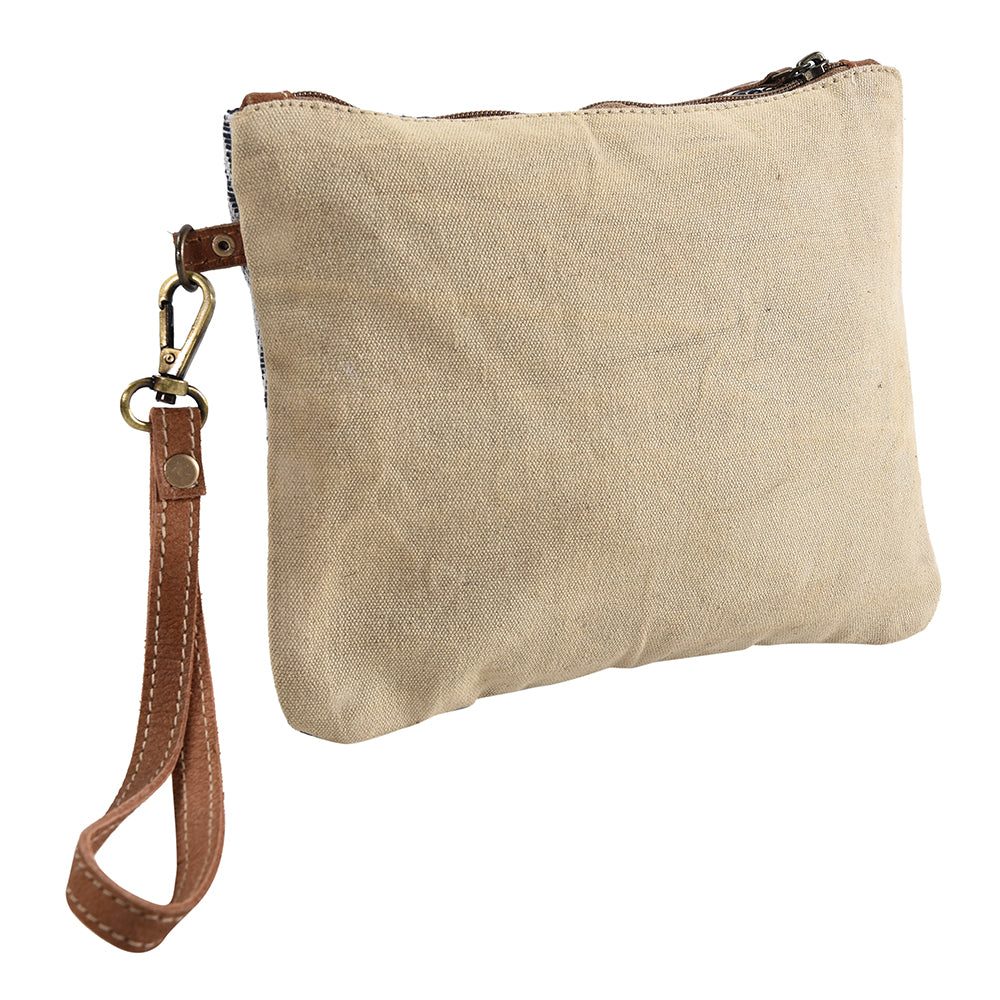 OHLAY WRISTLET Upcycled Wool Upcycled Canvas  Genuine Leather women bag western handbag purse
