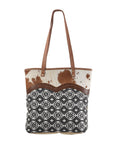 OHLAY KB281 TOTE Upcycled Wool Upcycled Canvas Embossed Hair-on Genuine Leather women bag western handbag purse