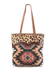 OHLAY KB282 TOTE Upcycled Wool Upcycled Canvas Embossed Hair-on Genuine Leather women bag western handbag purse
