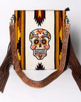 American Darling ADBGA266D Large Crossbody Saddle Blanket Genuine Leather women bag western handbag purse