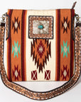 American Darling Messenger Hand Tooled Saddle Blanket Genuine Leather women bag western handbag purse