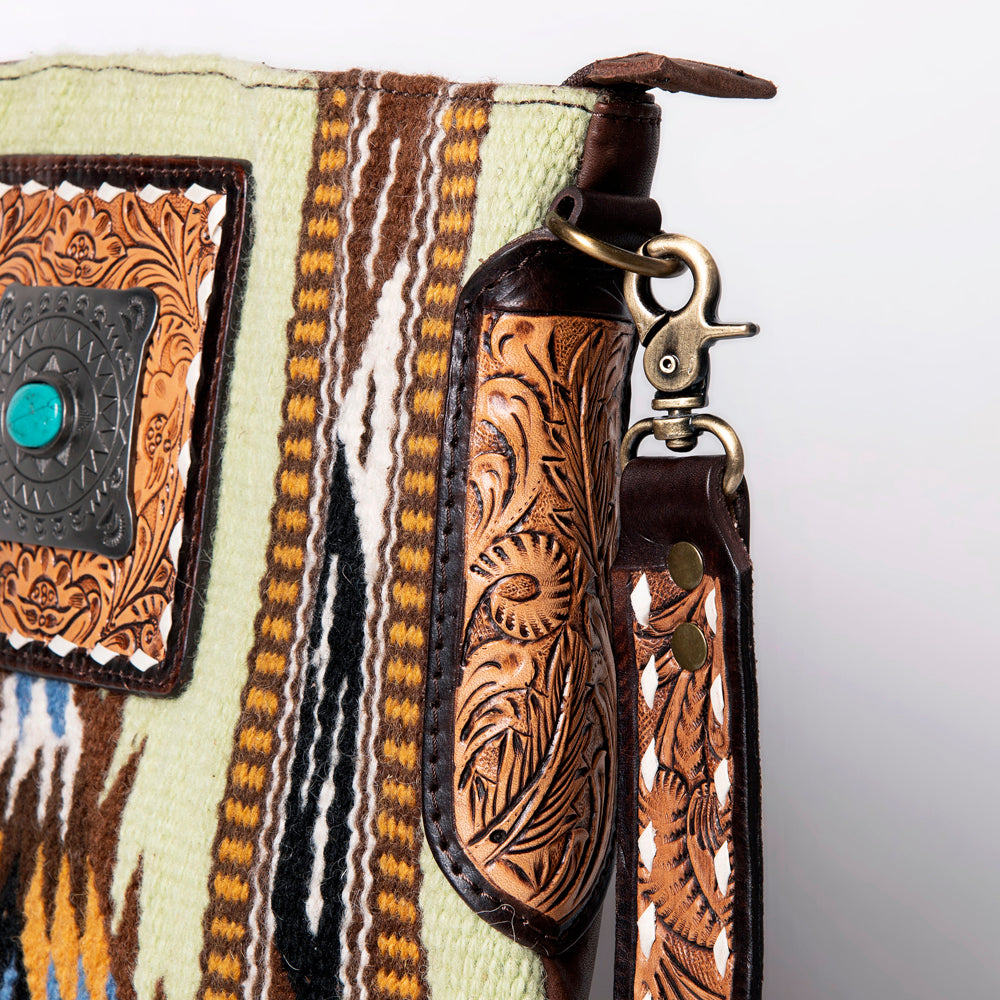 American Darling Messenger Hand Tooled Saddle Blanket Genuine Leather women bag western handbag purse