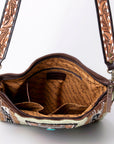 American Darling Messenger Hand Tooled Saddle Blanket Genuine Leather women bag western handbag purse