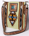 American Darling Messenger Hand Tooled Saddle Blanket Genuine Leather women bag western handbag purse